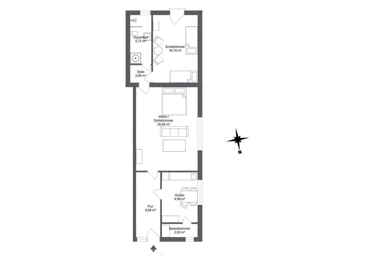 Studioappartement Koenigsacker Ladelund Exteriér fotografie